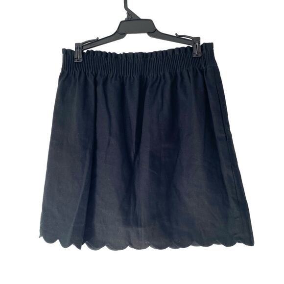 J. Crew NWTs Sidewalk Scallop Linen Cotton Blend Skirt size 6 - Picture 6 of 8